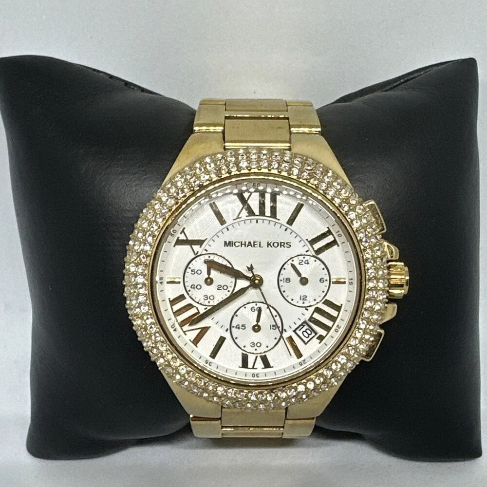 Michael Kors Bradshaw MK5756 Women Gold Stainless Steel Analog Dial Watch HME596